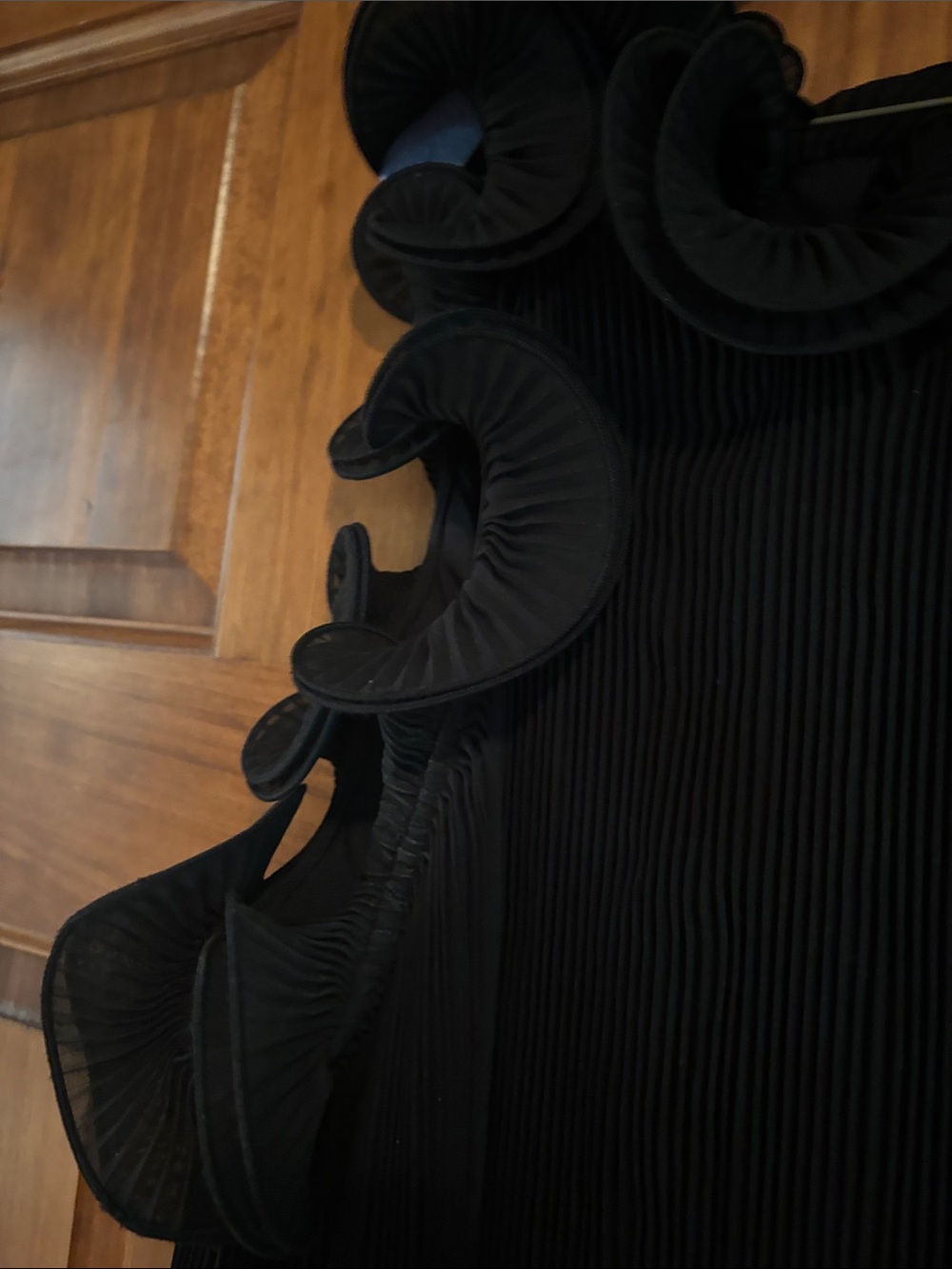 Siena Studio Black Sleeveless Midi Dress with Sculpted Ruffle Trim - Picture 6 of 13